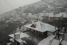 Πολύ χιόνι στο Καρπενήσι - Σε επιφυλακή οι αρχές για την στάθμη στον Σπερχειό