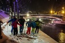Στα χιονισμένα Τρίκαλα βγήκαν για σκι μέσα στην πόλη