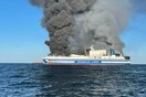 Φωτιά σε πλοίο: «Παραμένουν δύο εγκλωβισμένοι στο γκαράζ»