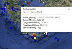 Νέος σεισμός 4,3 Ρίχτερ στην Κρήτη το πρωί