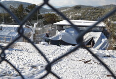 Βίντεο από τη Μόρια - Οι θαμμένες στο χιόνι σκηνές και οι δύσκολες συνθήκες διαβίωσης των προσφύγων