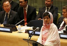 Συγκινητική ομιλία στον ΟΗΕ από την 16χρονη Μαλάλα.