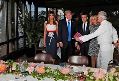 Τραμπ, Μελάνια, Μακρόν και Μπριζίτ στον Πύργο του Άιφελ για δείπνο από διάσημο γάλλο σεφ