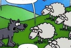 Ηλίας Μόσιαλος: Το σκίτσο με τα πρόβατα και τον λύκο για τους αρνητές του κορωνοϊού