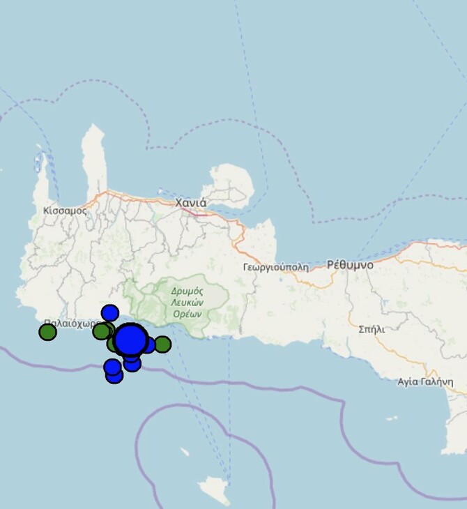 Κρήτη: Τρεις σεισμοί μέσα σε λίγα λεπτά - Ανησυχία στα Χανιά