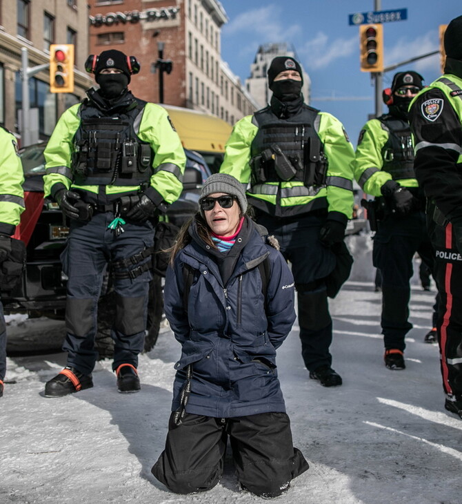 Καναδάς: Υπό κράτηση πάνω από 100 διαδηλωτές- Επιχείρηση αποκατάστασης της τάξης στην Οτάβα