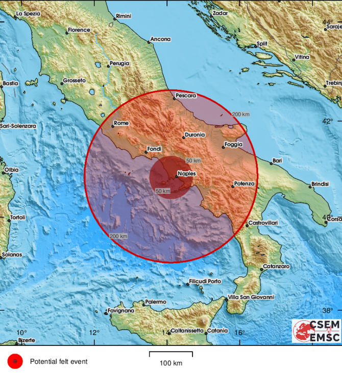 Ιταλία: Ασθενής σεισμός αναστάτωσε τη Νάπολη