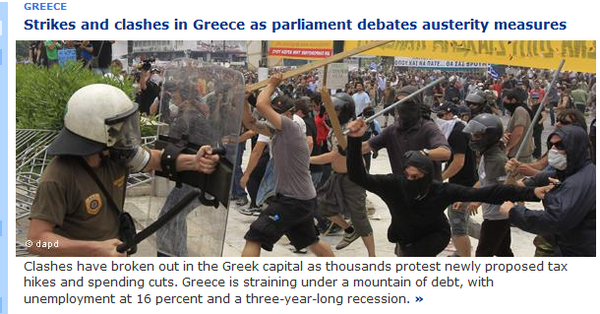 Πρώτο θέμα στη Deutsche Welle οι διαδηλώσεις και τα επεισόδια στην Αθήνα