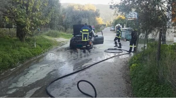 Κρήτη: Αυτοκίνητο τυλίχθηκε στις φλόγες εν κινήσει