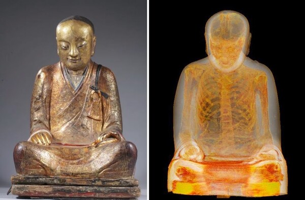 Ανακαλύφθηκε μούμια μοναχού μέσα σε άγαλμα του Βούδα