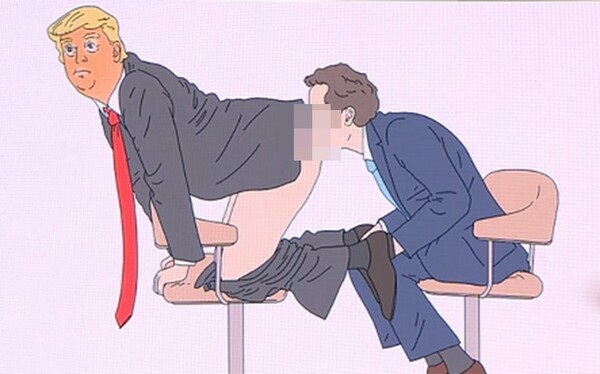 Ο Πιρς Μόργκαν χαρακτήρισε «ομοφοβικό» το σκίτσο που τον δείχνει χωμένο στα οπίσθια του Τραμπ