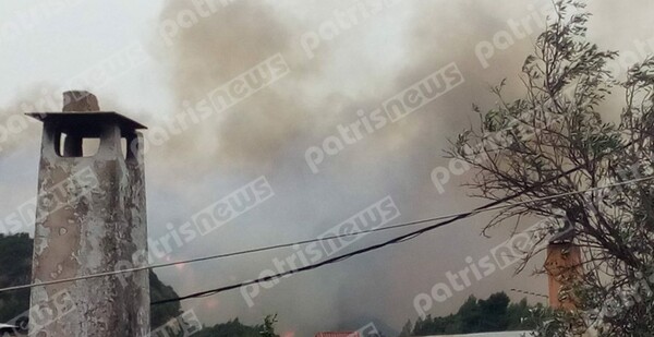 Δύσκολη νύχτα στην Ηλεία - Ζητήθηκε η εκκένωση χωριού καθώς οι φλόγες έφτασαν στα σπίτια