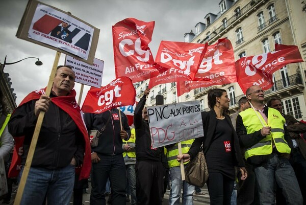 Χιλιάδες Γάλλοι εργαζόμενοι διαδήλωσαν κατά της ανεργίας