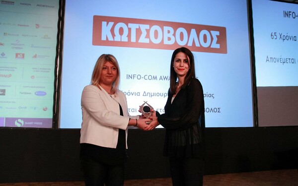Η Κωτσόβολος βραβεύεται για τα 65 Χρόνια Δημιουργικής Παρουσίας στην Ελληνική αγορά
