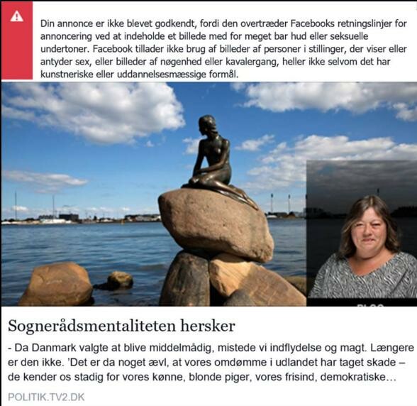 Δανία: Λογοκρισία του Facebook στη Μικρή Γοργόνα για πολύ γυμνό και σεξουαλικά υπονοούμενα