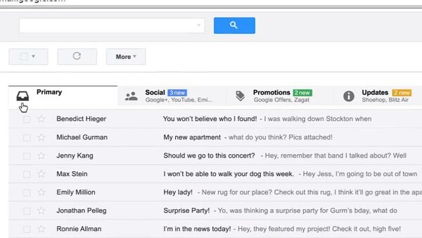 Το inbox του Gmail αλλάζει εντελώς