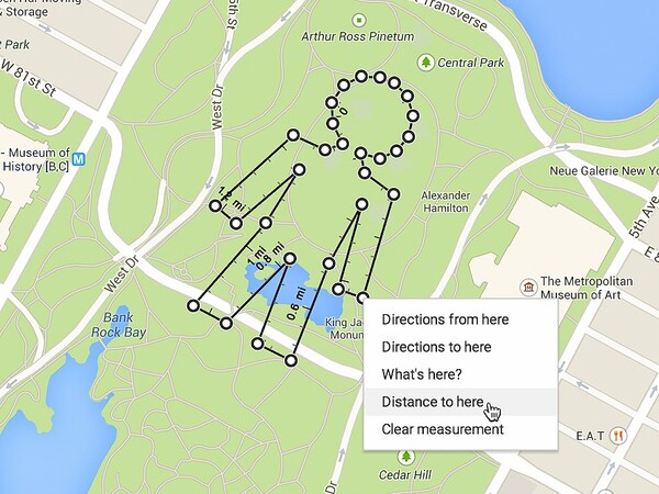 Μετρήστε χιλιομετρικές αποστάσεις με το Google Maps