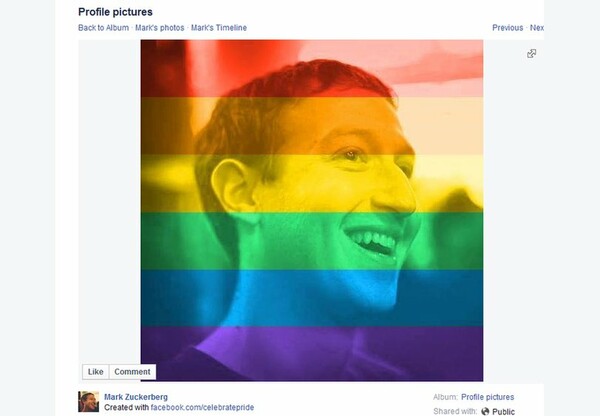 Να σε ποιους δεν άρεσε η εφαρμογή του Facebook με το ουράνιο τόξο στις φωτογραφίες προφιλ