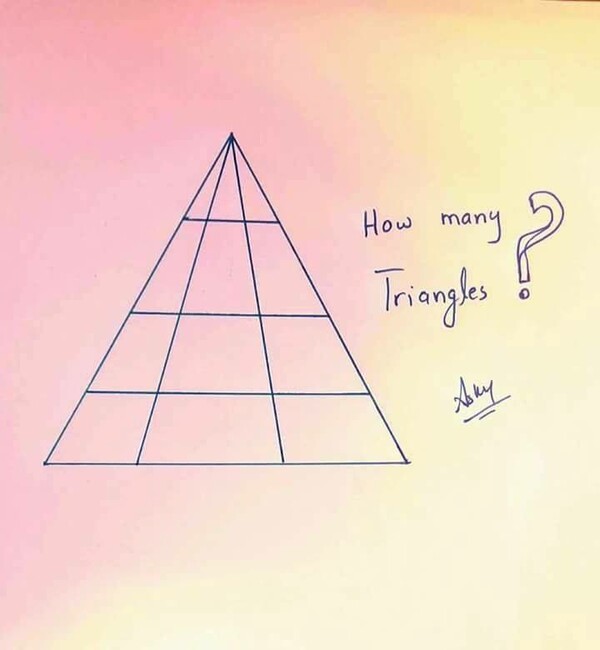 Πόσα τρίγωνα μπορείς να διακρίνεις σε αυτή την εικόνα;