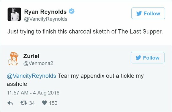 Πρόστυχοι και kinky θαυμαστές προκαλούν τον Ryan Reynolds - και εκείνος απλά απαντά υπέροχα