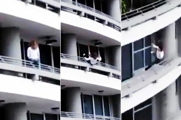 BINTEO - Η σοκαριστική στιγμή που γυναίκα πέφτει από τον 27ο όροφο προσπαθώντας να βγάλει selfie