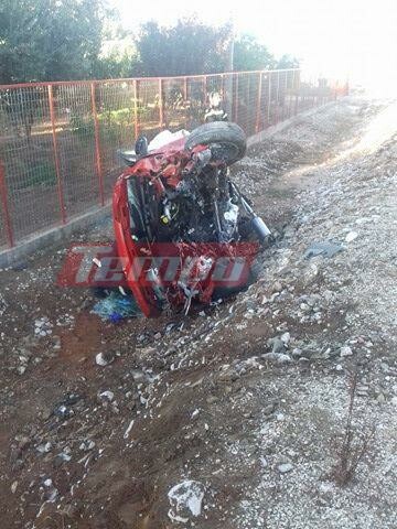 Αχαΐα: Μηχανή αυτοκινήτου εκτοξεύτηκε μετά από τροχαίο σε αυλή σπιτιού
