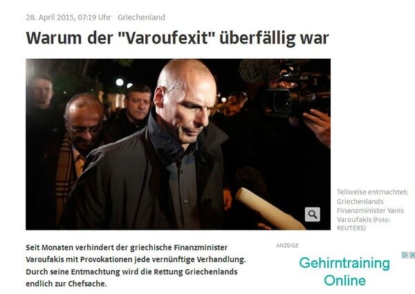 Süddeutsche Zeitung: Καθυστερημένο το Varoufexit