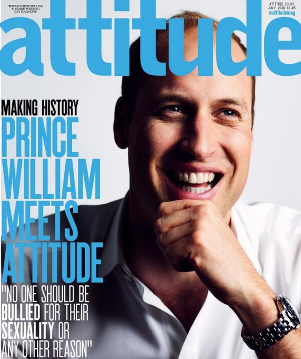 O πρίγκιπας Ουίλιαμ γράφει ιστορία στο εξώφυλλο γκέι περιοδικού
