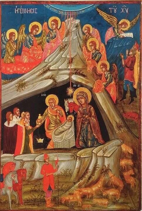 Η πιο παλιά ακέραιη βυζαντινή παράσταση της Γεννήσεως βρίσκεται στην εκκλησία της Παναγίας του Άρακος στην Κύπρο