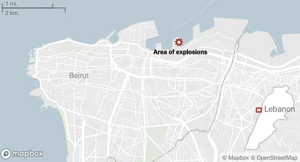 Χάος στη Βηρυτό μετά την ισχυρότατη έκρηξη: Νεκροί, τραυματίες, και καταστροφές σε ακτίνα χιλιομέτρων