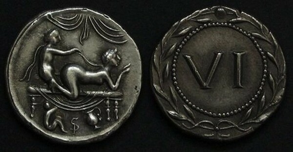 Αρχαία ρωμαϊκά νομίσματα απεικονίζουν διάφορες σεξουαλικές πράξεις