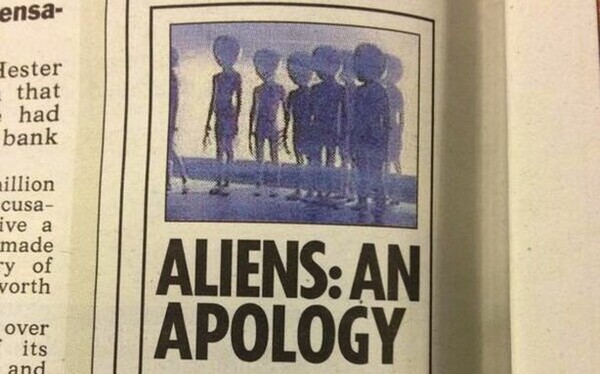 Εφημερίδα ζητά συγγνώμη από τους εξωγήινους, επειδή τους συνέδεσε με τους Σαϊεντολόγους!