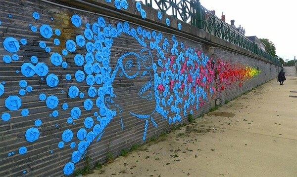 Street art με οριγκάμι στους δρόμους της Γαλλίας.