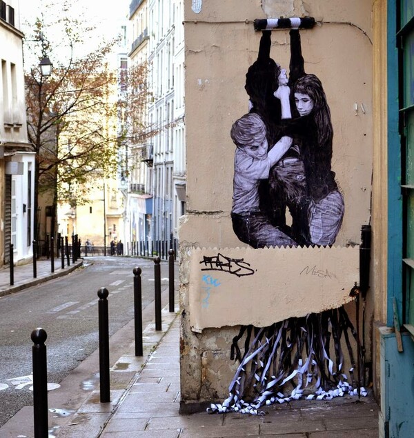 Το νέο paste up του Levalet στο Παρίσι