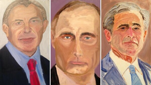Ο Τζορτζ Μπους εκθέτει τους νέους πίνακές του