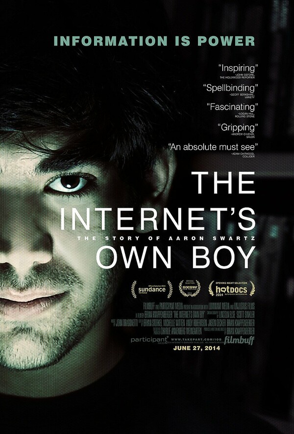 The Internet's Own Boy: The Story of Aaron Swartz (2014).
