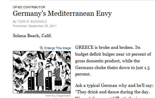 Οι Γερμανοί τα κάνουν όλα, επειδή ζηλεύουν τους Έλληνες