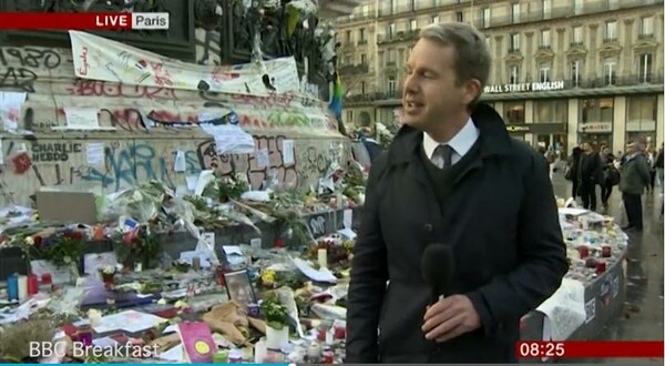 Ρεπόρτερ του BBC δεν αντέχει τη συγκινησιακή φόρτιση στο Παρίσι