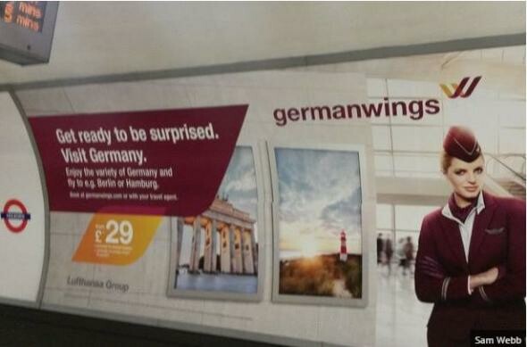 «Ετοιμαστείτε να εκπλαγείτε», ήταν ο τίτλος διαφημιστικής καμπάνιας της Germanwings