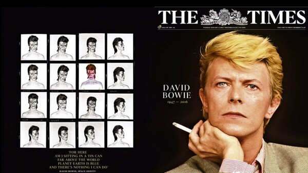 15 εντυπωσιακά σημερινά πρωτοσέλιδα που αναφέρονται στο θάνατο του Bowie - Τα καλύτερα: Guardian και Times