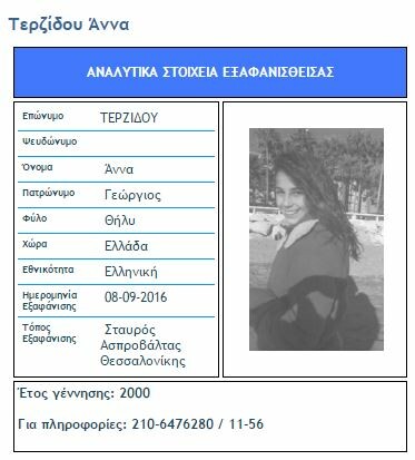 Μυστηριώδης εξαφάνιση 16χρονης στην Θεσσαλονίκη