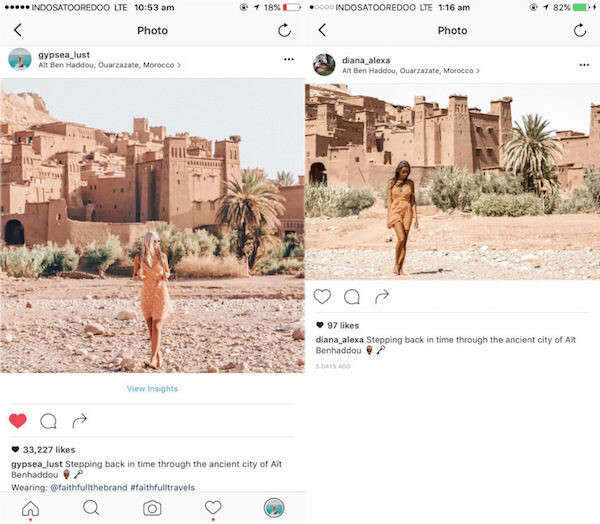 Travel blogger έπαθε σοκ όταν ανακάλυψε μια γυναίκα που μιμείται κατά γράμμα όλες τις φωτογραφίες της