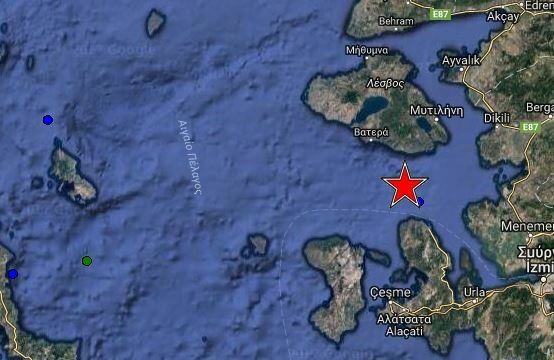 Ισχυρός σεισμός 6,1 Ρίχτερ με επίκεντρο ανάμεσα σε Χίο και Λέσβο