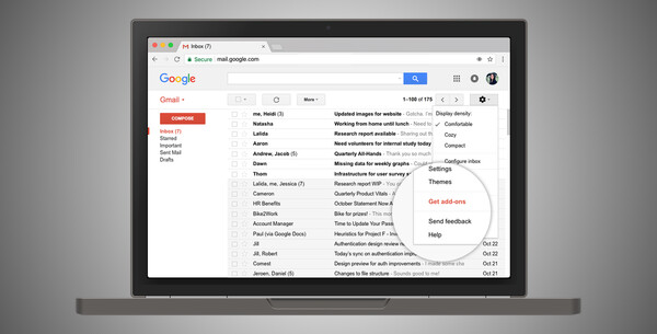 Google: Ενεργά add-ons μέσα στο Gmail