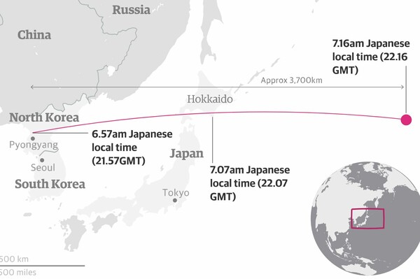 Παγκόσμιος συναγερμός: Νέα εκτόξευση πυραύλου από τη Β. Κορέα - Πέρασε πάνω από την Ιαπωνία