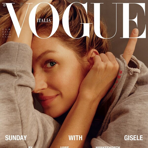 Η Ζιζέλ χωρίς μακιγιάζ και με τα μαλλιά της φυσικά στο εξώφυλλο της ιταλικής Vogue