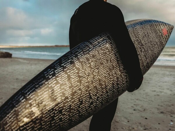 The art of remembrance: How one man's surfboard became a touching tribute to the lives of thousands of people