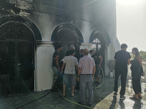 Αστυπάλαια: Φωτιά στην εκκλησία της Παναγίας Πορταΐτισσας την ώρα της θείας λειτουργίας