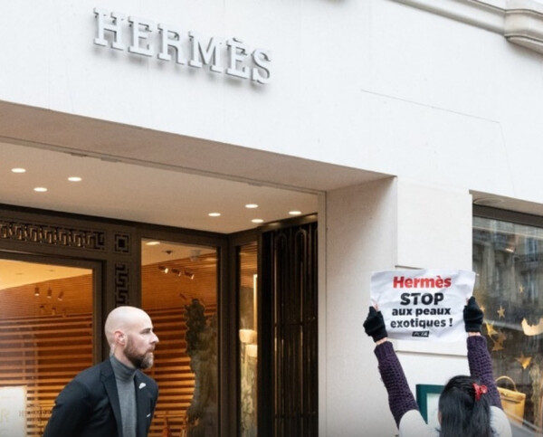 Η PETA έριξε αμπούλα βρώμας μέσα στην μπουτίκ του οίκου Hermès στο Παρίσι