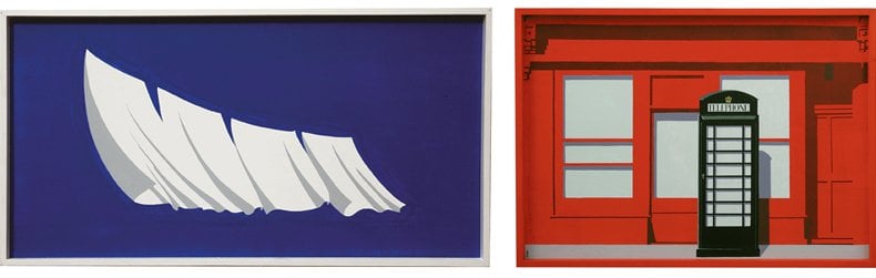 Πίνακες από την προσωπική έκθεση του Φρέντυ Κάραμποττ ‘το μπλε του Αιγαίου το κόκκινο του Λονδίνου’, 2009. 